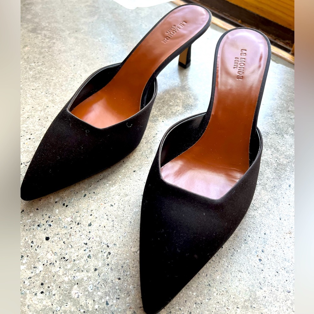 Le monde béryl satin kitten mules -39